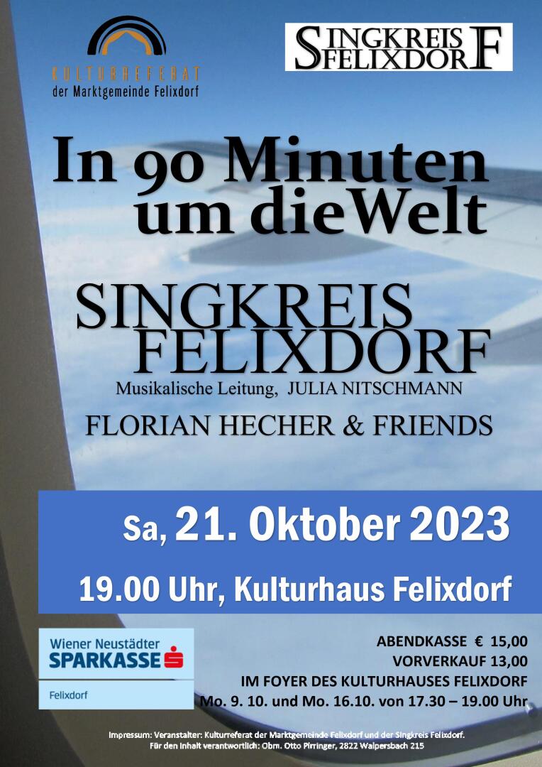 Bild zum Plakat der Veranstaltung Herbstkonzert Singkreis Felixdorf